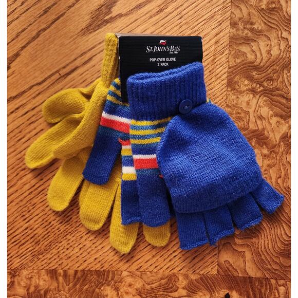 St. Johns Bay New With Tags 2 sets knitted gloves. - Picture 1 of 4